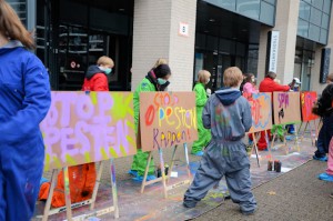 Graffiti tegen pesten